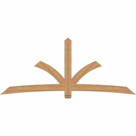 Ekena Millwork Davenport Timber Gable Bracket, Western Red Cedar, 108"W x 45"H x 1 1/2"D x 5 1/2"F, 10/12 Pitch GBW108X45X0206DAV00SWR